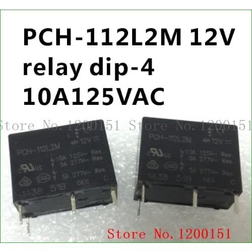PCH-112L2M 12V 4 10A125VAC
