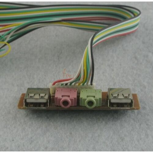 Front Panel Usb Audio Port Mic Earphone Cable For Pc Computer Case