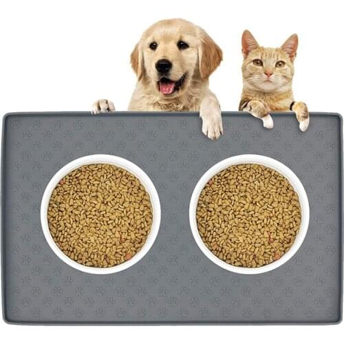 Pet Placemat for Dog and Cat, Mat for Prevent Food and Water Overflow, Suitable for Small, Medium Pet