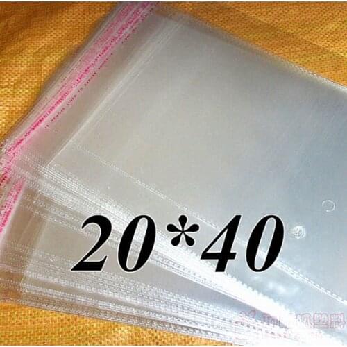 Clear Resealable Cellophane/BOPP/Poly Bags 20*40cm Transparent Opp cosmetic Bag Packing Plastic Bags Self Adhesive Seal 20*40 cm