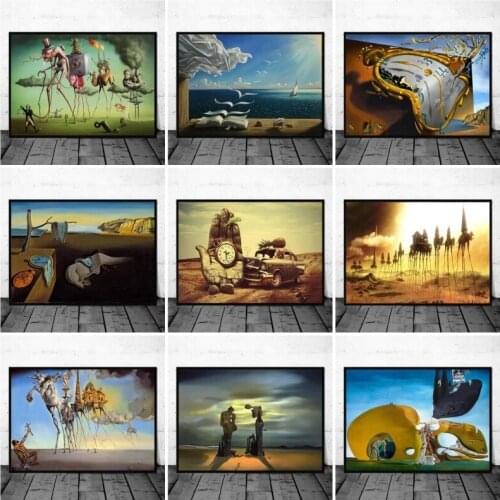 Salvador Dali Famous Canvas Paintings on The Wall Art Posters and Prints The Temptation of St Anthony Classical Wall Art Picture