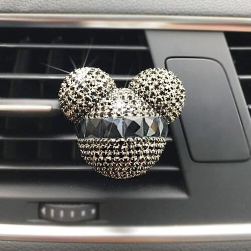 Bling Car Decoration Interior Flavor Car Scent Aroma Diffuser Air Freshener Auto Outlet Perfume Clip Car Accessories Girls Women