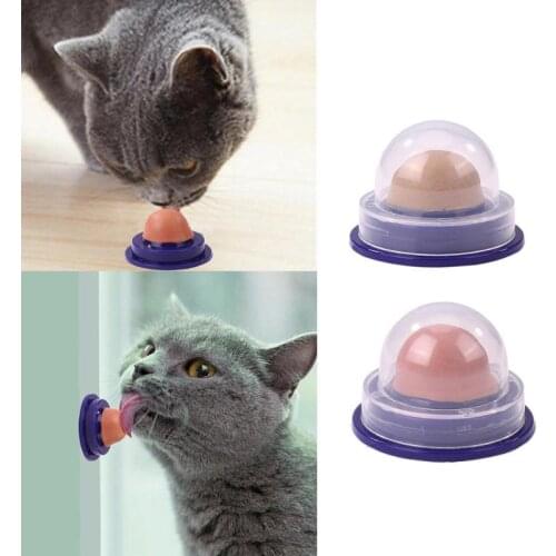 Cat Snacks Catnip Sugar Candy Licking Solid Nutrition Gel Energy Ball Toy for Cat Increase Drinking Water Help Digestion