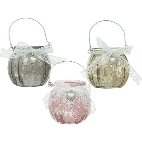 3pcs Glass Candle Holder Tea Light Holder Dining Table Centerpiece Mini 7x7cm Wedding Party Home Decorations