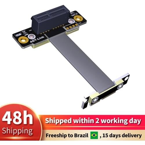 PCIE X1 Riser Cable Dual 90 Degree Right Angle PCIe 3.0 x1 to x1 Extension Cable 8Gbps PCI Express 1x Riser Card Ribbon Extender