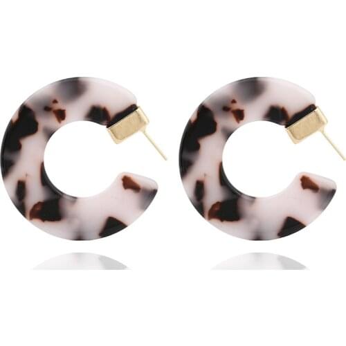 Boho Leopard Grain Multi-Color Acrylic Dangle Earring For Women Vintage Gothic Statement Jewelry Brincos oorbellen