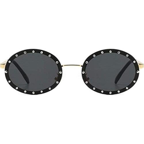 Luxury Crystal Oversize Round Sunglasses Women Brand Designer BlingBling Fashion Clear Pink Yellow Sun Glasses Men FML