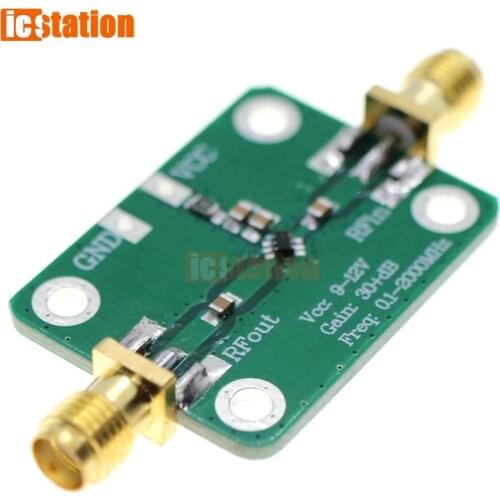 0.1-2000MHz 32dB Gain Broadband Low Noise High Frequency LNA RF Amplifier Module For FM HF VHF/UHF