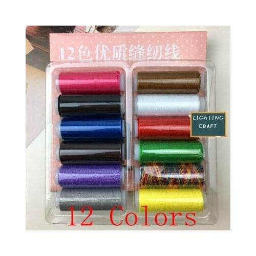 12/24 colors Case Package 40S/2 Fine Sewing Thread for Hand Sewing Project Diy Craft Patchwork Quilting