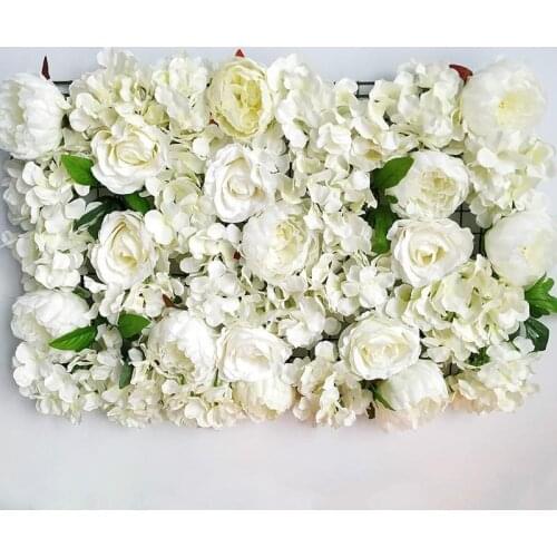 40*60cm white silk Flower Wall Wedding Backdrops Decoration Artificial rose hydrangea Flower Lawn Pillar Shopping Mall Decor