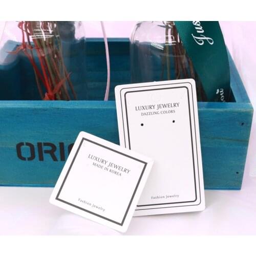 5*5cm & 5*8.3cm spot jewelry earrings necklace card packaging accessories manual DIY jewelry card customized logo 100 pieces