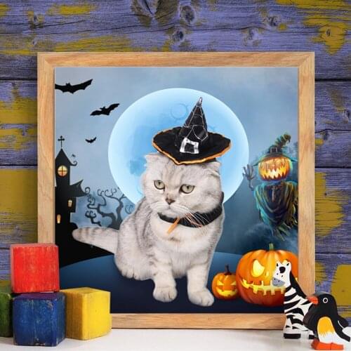 5D DIY Diamond Painting Cat Full Square Diamond Embroidery Animal Picture Of Rhinestone Home Decor
