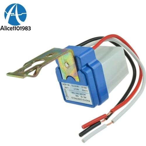 Automatic Auto On Off Photocell street Light Switch DC AC 24V 10A 50-60Hz Photo Control Photoswitch Sensor light Switch