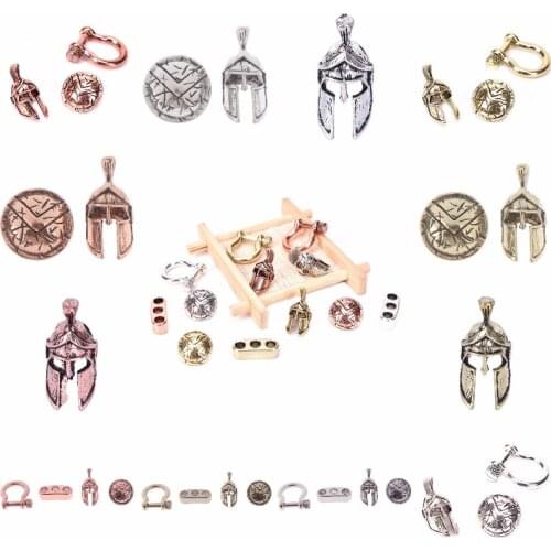 1/2/3/4PCS Paracord Beads Metal Charms For Paracord Bracelet Accessories DIY Pendant Buckle for Paracord Knife Lanyards