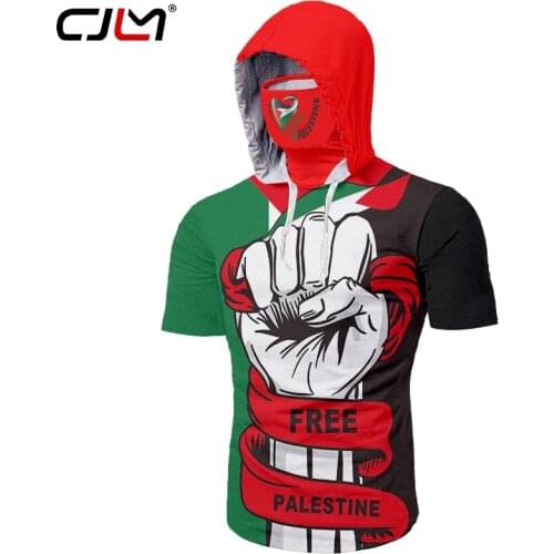 CJLM 3D Printed Free Palestine-palestine Scarf Palestinian Victory Logo Mask Shirts Love Palestine Mens Shirt Summer Oversized