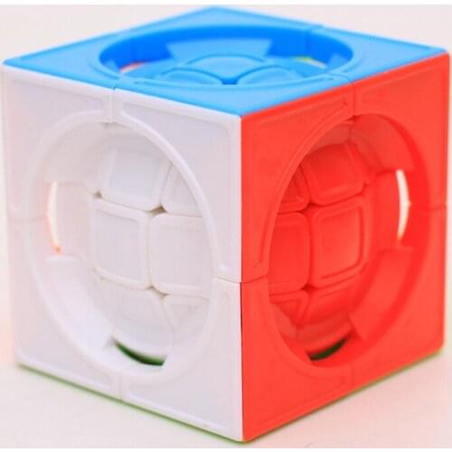 CuberSpeed Deformed 3x3 centrosphere Stickerless Deformed 3x3x3 Centrosphere Cube Puzzle Colored