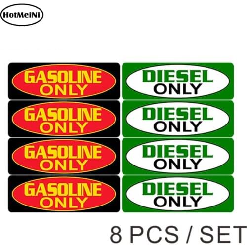 HotMeiNi 10cm x 3.3cm 8X Diesel Fuel Only Gas Fuel Only Sticker Decal Set Gasoline Diesel Label for Truck Car Stickers