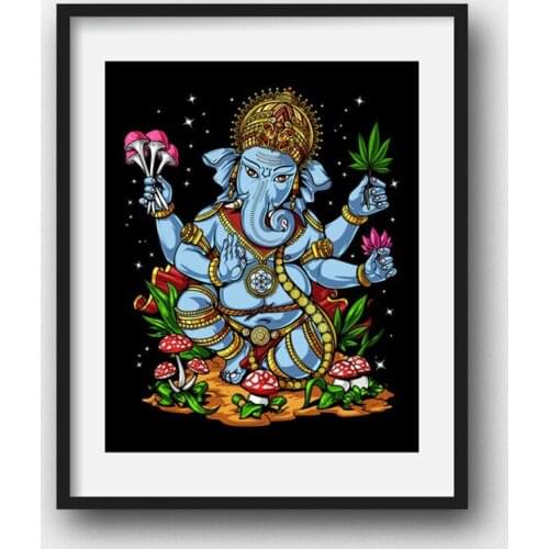 Canvas Painting Modern Hd Print Hindu God Ganesha Picture Wall Decor Home Decor Living Room Bedroom Decor Cuadros Frame Poster