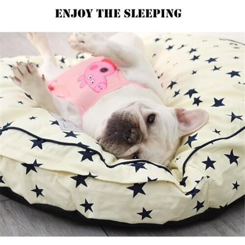 Round Pet Bed Dog Lounger Mat Cat Nest Thick Puppy Sleeping Cushion Washable Dog Basket Kennel House Kitten Sofa Pet Supplies