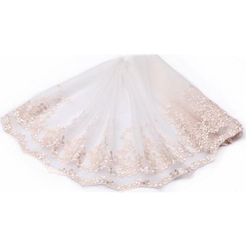 2y/lot Pink Exquisite Embroidered Lace Mesh Trim Lace Fabric Quality Lacer Ribbon DIY Craft&Sewing Dress Clothing Accessor