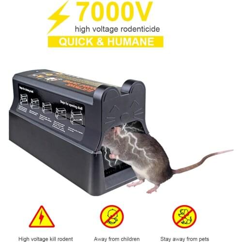 7000V Electric Shock Mouse Mice Rat Rodent Trap Cage Killer Zapper Reject Rejector For Serious Pest Control EU US UK Plug