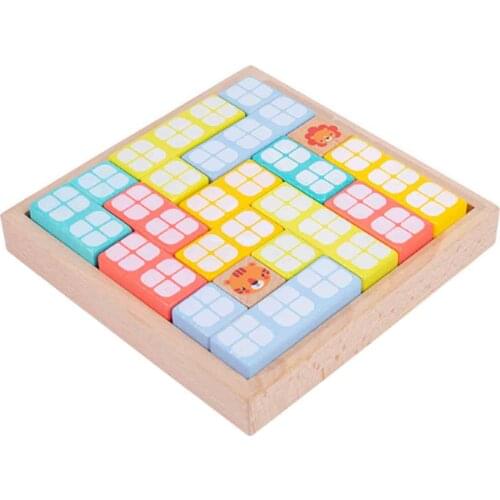 Jigsaw Cubes Toy Innovative 3D Jigsaw Cubes Puzzles Tray Wooden Storage Toys Children Wooden Puzzle Kids Educational Toys