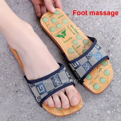 Foot Massage Slippers for Men Women Home Wear Reflex Stress Chinese Japanese Geta Clogs Acupoint Activating Reflexology Shoes