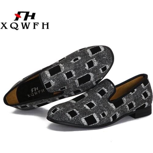 Men Shoes Multicolor Print Camouflage loafers New Arrival Shinny loafers British Style Footwer