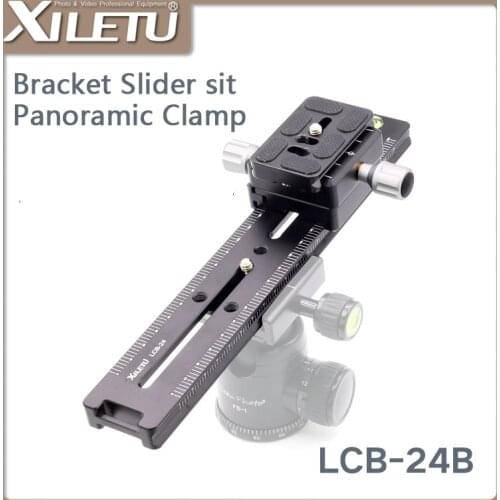 XILETU LCB-24B Lengthened Quick Release Plate Kit 240mm Nodal Slide Tripod Rail Multifunctional Universal Track Dolly Slider