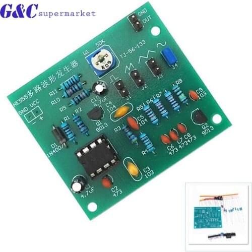 DIY Kits NE555 Multi-channel Waveform Generator Suite Sine Triangle Square Wave Electronic Training Kit
