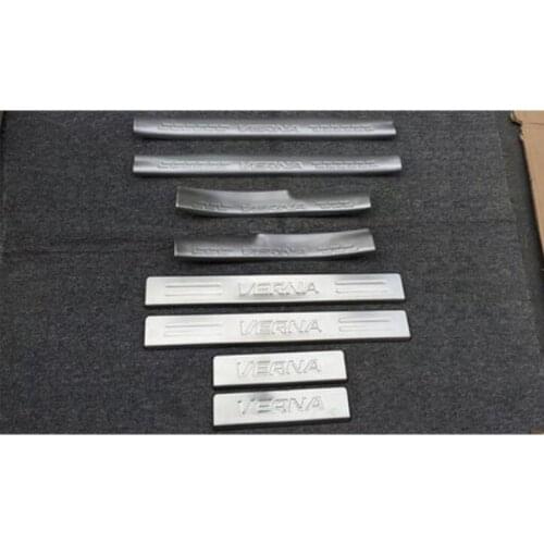 Stainless steel Plate Door Sill Welcome Pedal Car Styling Accessories (inside + outside) for Hyundai VERNA Solaris 2010-2016