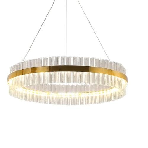 Postmodern light luxury crystal chandelier simple style round living room lamp restaurant master bedroom pendant lamps AC220V