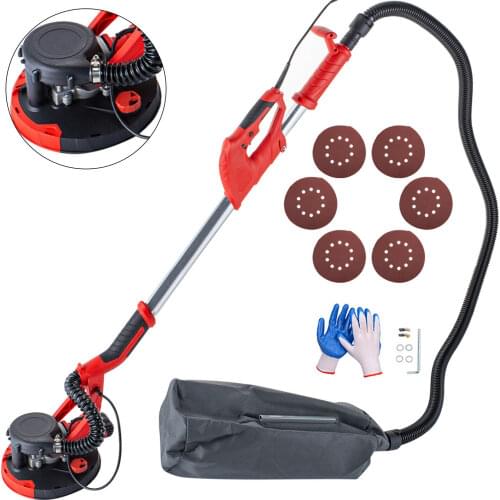 Handheld Drywall Sander with LED Light No Dust Electric Wall Lime Sander Grinding Machine Power