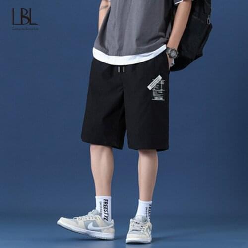 2021 New Sweatpants Mens Fashion Casual Shorts Man Summer Shorts Loose Elastic Waist Breathable Shorts Male Jogger Beach Shorts