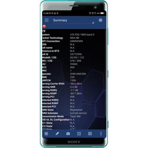 Tems&Nemo Sony Xperia XZ3 H9436(H8416, H9493)Nemo Handy 4G test phone