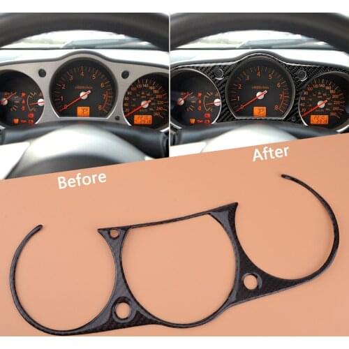 Carbon Fiber Interior Instrument Cluster Panel Cover Sticker Trim Fit for Nissan 350Z 2006 2007 2008 2009