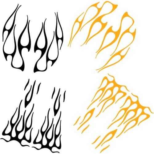 CITALL 3D Universal Motorcycle Motorbike Flame Gas Tank Fender Decals Vinyl Sticker White/Black/Red/Yellow/Blue