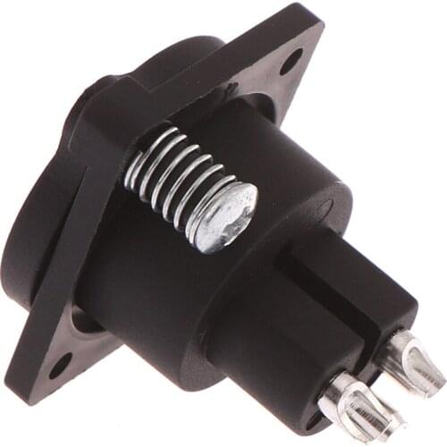 1Pcs Waterproof XLR 3 Pin Female Chassis Panel Mounted Socket Adapter Soldering for Power MIC Connector Black