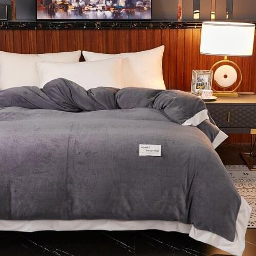 1pcs Winter Warm Soft milk velvet quilt cover Bed Blanket Thick Duvet cover Comforter/Quilt/Blanket case Full Queen King Size