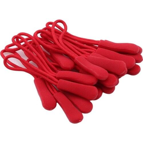 20pcs Color Zipper Pull Bag Tactical Backpack End Fit Rope Tag Fixer Zip Cord Tab Accessories Zip Puller DIY Zipper Head