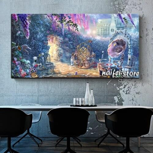 5D DIY Diamond Painting Maze Forbidden Garden Landscape Full square Round Embroidery Painting Dream palace Home Decoration A