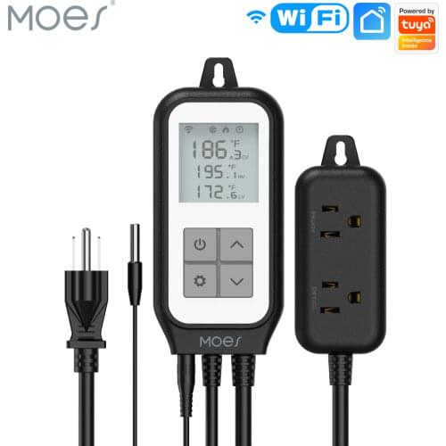 WiFi Digital Temperature Thermostat Outlet Plug Heating Cooling Mode Carboy Aquarium Home Brewing Tuya Smart Life App Control