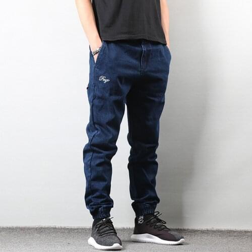 Fashion Streetwear Men Jeans Vintage Designer Spliced Casual Cotton Denim Cargo Pants Japanese Style Hip Hop Joggers Jeans Men