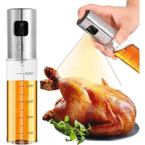 100ml BBQ Baking Olive Oil Spray Bottle Leak-proof Olive Oil Sprayer Pump Oil Pot Drops Oil Dispenser BBQ Cooking Tools