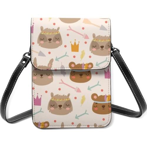 Bunnies Bears Arrows Boho Style Fashion Card Holder Wallet 2021 New Female Wallets Women Zipper Strap Coin Purse