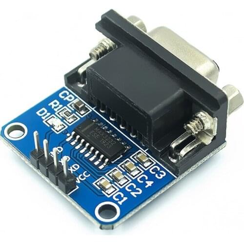 5pcs/lot MAX3232 chip RS232 to TTL Serial Port Converter Module DB9 Connector For Arduino STM32 MCU