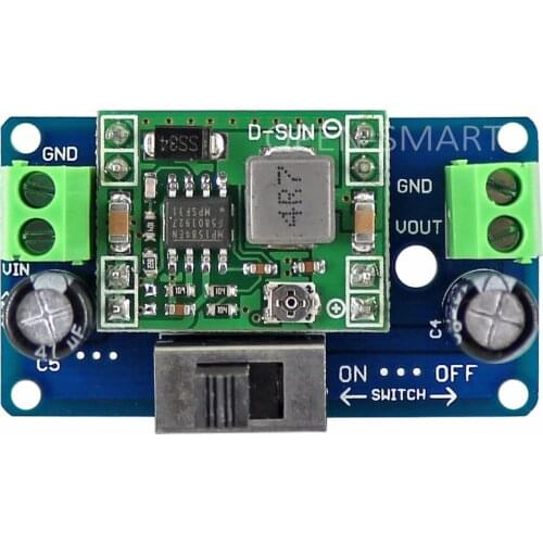 MP1584 Buck Converter 4.5-24V Adjustable Step-down Regulator Module w/ Switch DIY Project compatible for Arduino