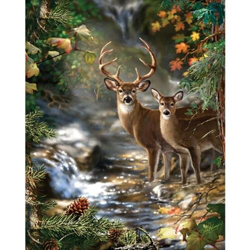 Dpsprue 5D Full Square Round Stone Diy Diamond Painting Mosaic Deer Cross Stitch Diamant Embroidery Friend Gift