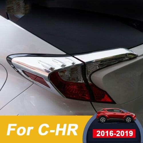 Car Rear Light Lamp Cover Trim Tail Light Cover Frame Protector Sticker For Toyota C-HR CHR 2017 2018 2019 Car Styling Accessory