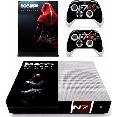 Mass Effect Andromeda Skin Sticker Decal For Microsoft Xbox One S Console and 2 Controllers For Xbox One S Skins Sticker Vinyl